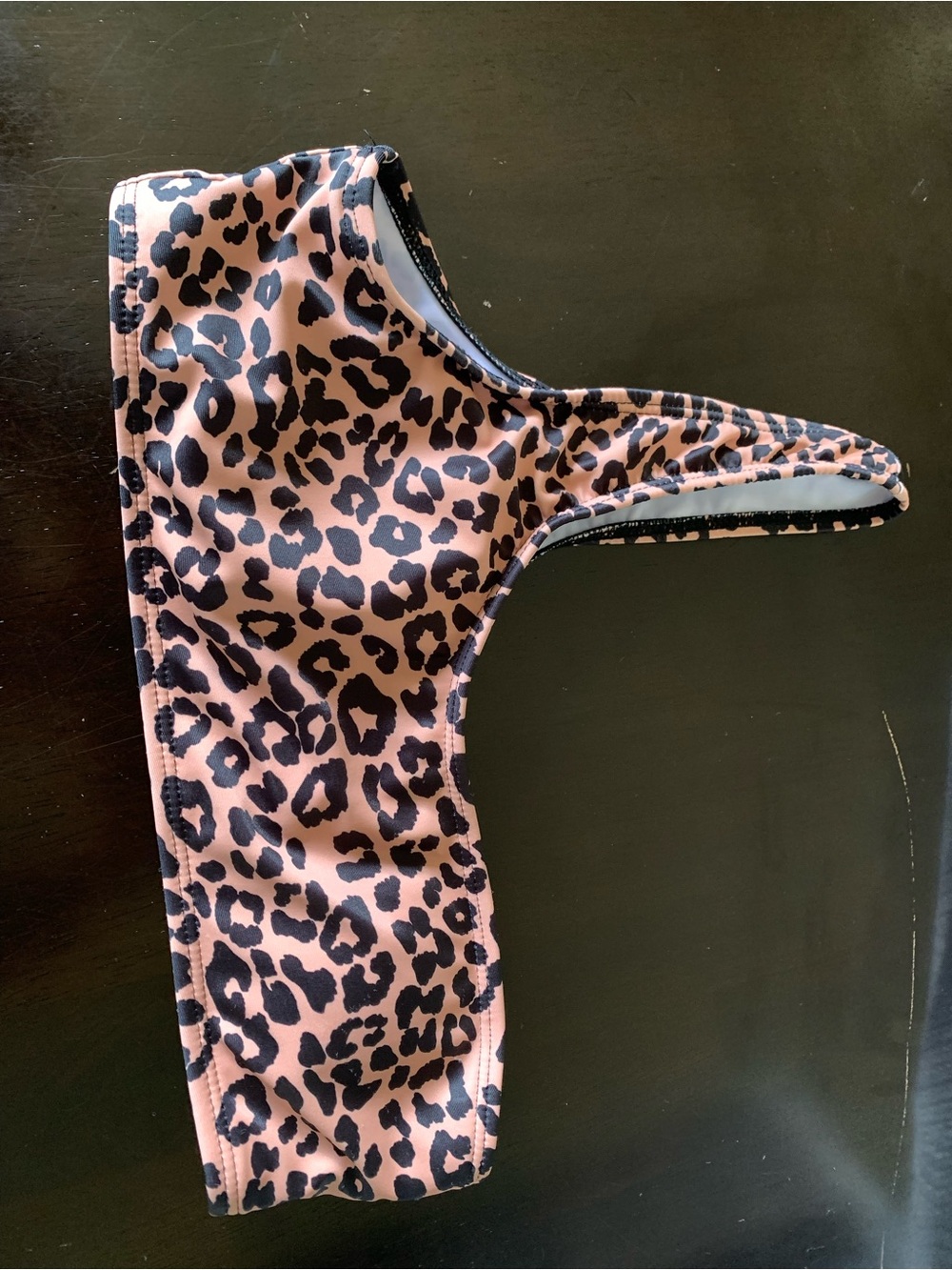 Leopard Print One-Piece Swimsuit - Pink/Black